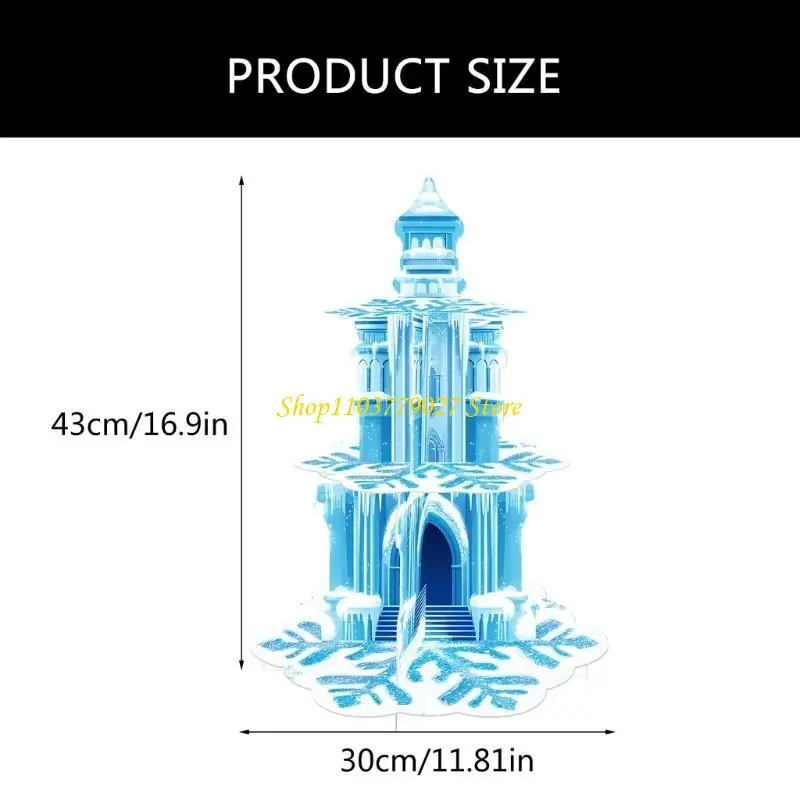 C4DF Stylish 3 Tiers Snowflake Dessert Stand Cupcake Holder for Seasonal Gatherings Holiday Household Cake Display Rack