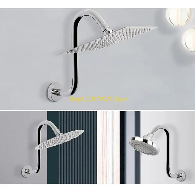 C4DF Elegant 10inch S Showerhead Extension Arm Upgrades for Bathrooms