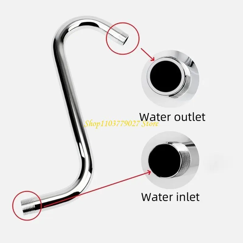 C4DF Elegant 10inch S Showerhead Extension Arm Upgrades for Bathrooms