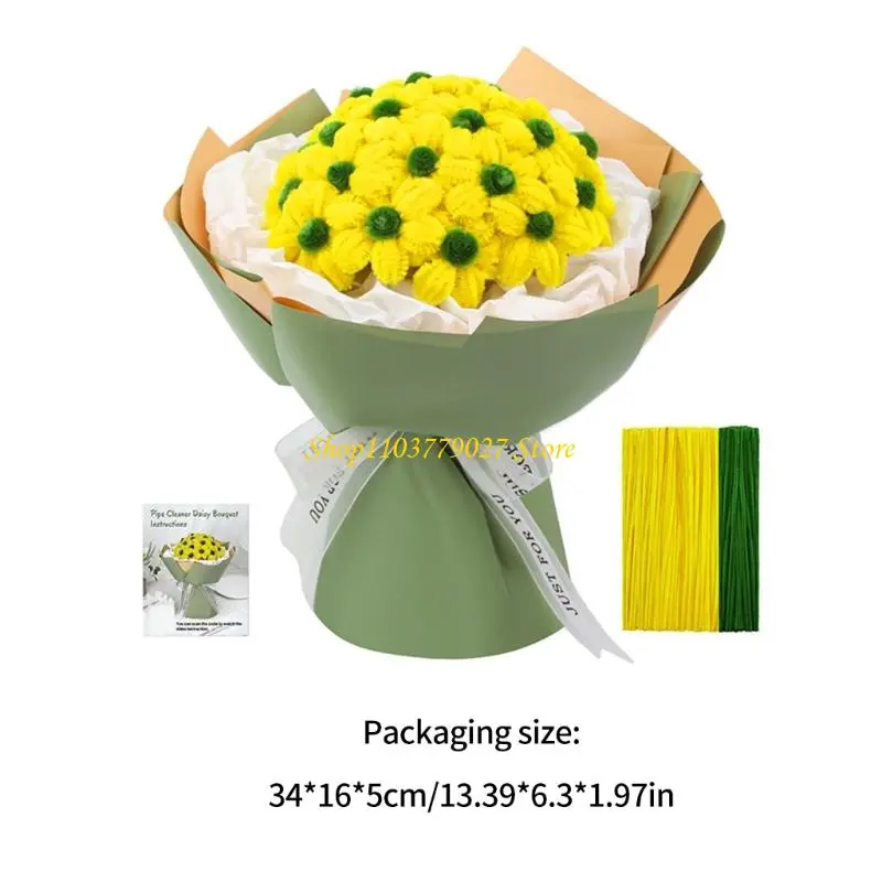 C4DF Bouquet Pipe Cleaners Pipe Cleaners Flower Making Kits Pipecleaners Craft Kits