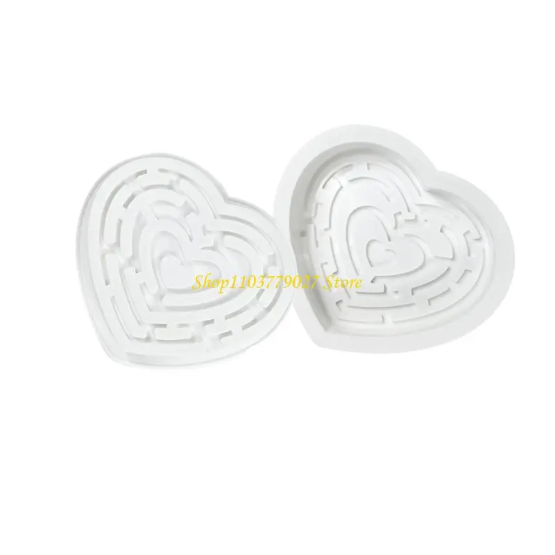 C4DF Maze Heart Molds Making Mousses Cake Molds for Making Chocolate Fondant
