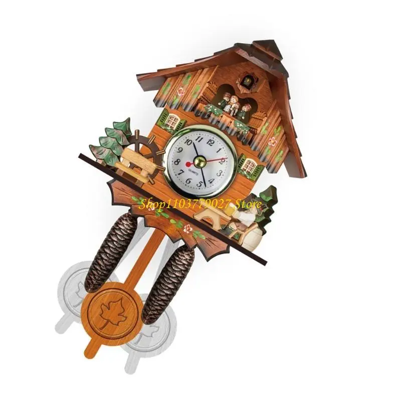 C4DF Charm Cuckoo Clock Complements Any Interior Decors Decorative Wall Clock