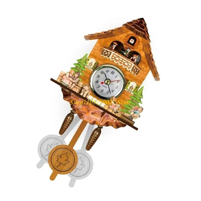 C4DF Charm Cuckoo Clock Complements Any Interior Decors Decorative Wall Clock
