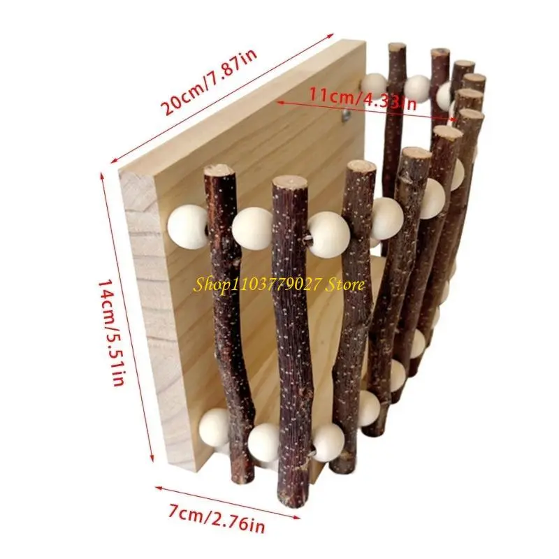 C4DF Durability Small Animal Hays Dispenser With Chewing Surfaces for Gerbils and Pet Dental Care