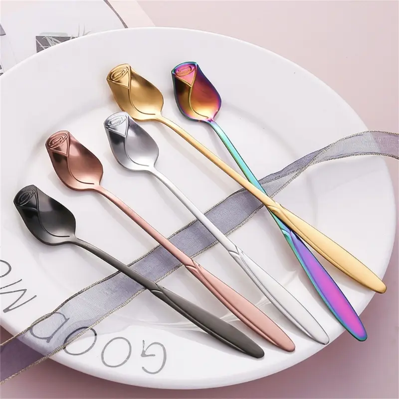 Y1UB Stirring Spoon Stainless Steel Material Coffee Spoon Dessert Spoon for Coffee