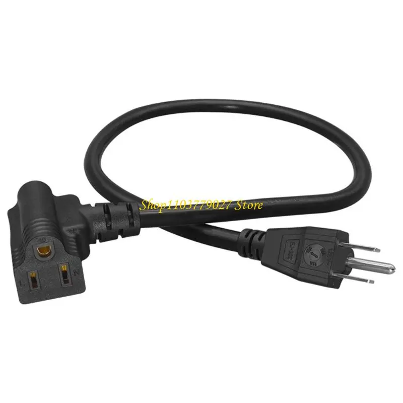 C4DF Americans Standard 3 Poles Portable Electrical Cord Nemas 5 15P to C5 and 5 15R Flame Retardant Copper Cores Cable