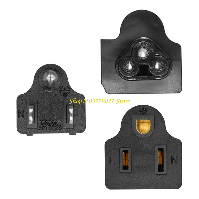 C4DF Americans Standard 3 Poles Portable Electrical Cord Nemas 5 15P to C5 and 5 15R Flame Retardant Copper Cores Cable