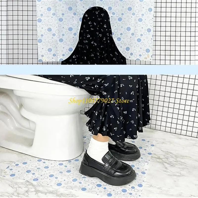 C4DF Disposable Bathroom Toilet Foot Pad U Waterproof and NonSlip for Home and Public Use