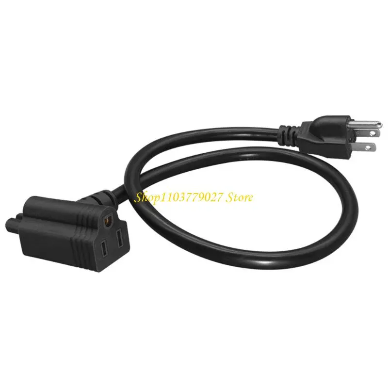 C4DF Americans Standard 3 Poles Portable Electrical Cord Nemas 5 15P to C7 and 5 15R Flame Retardant Copper Cores Cable