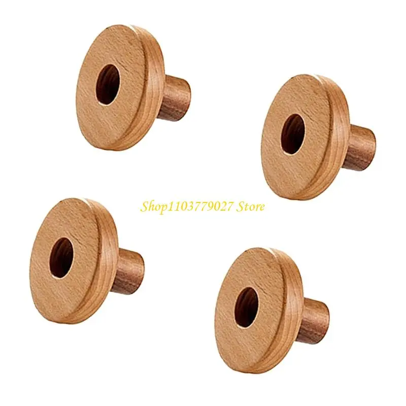 C4DF 4Pcs Drawer Pulls Single Hole Florals Knobs for Childrens Room Furniture
