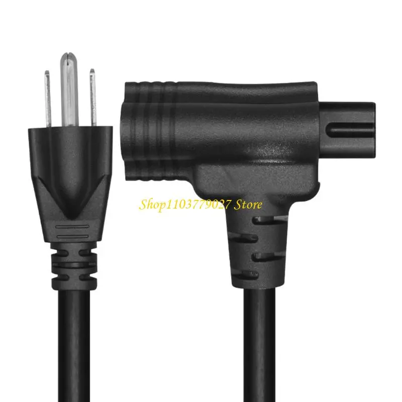 C4DF Americans Standard 3 Poles Portable Electrical Cord Nemas 5 15P to C7 and 5 15R Flame Retardant Copper Cores Cable