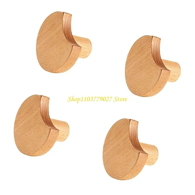 C4DF 4Pcs Drawer Pulls Single Hole Florals Knobs for Childrens Room Furniture