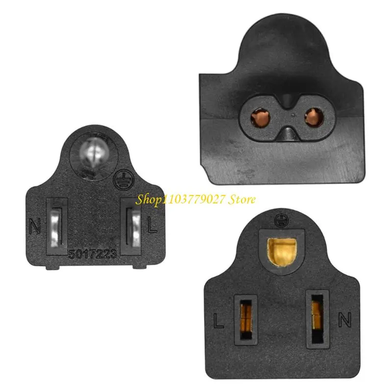 C4DF Americans Standard 3 Poles Portable Electrical Cord Nemas 5 15P to C7 and 5 15R Flame Retardant Copper Cores Cable