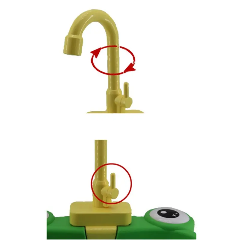 Y1UB Pet Parrot Bathtub Pretend Play Kitchen Sink Toy with Faucet Accessory Bird Bathing Box Bird Bathroom Toy