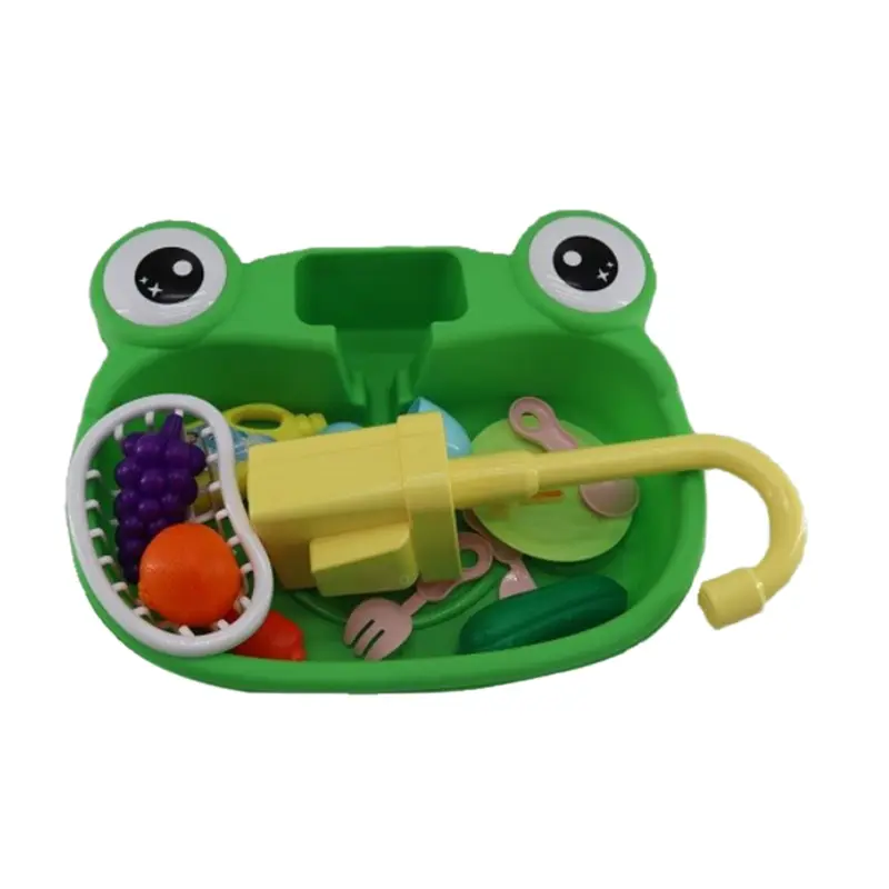 Y1UB Pet Parrot Bathtub Pretend Play Kitchen Sink Toy with Faucet Accessory Bird Bathing Box Bird Bathroom Toy