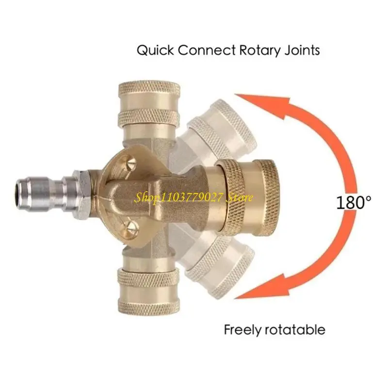 C4DF Long Lasting Rotary Connector Brass Joint for Pressure Washer Sprays Nozzles