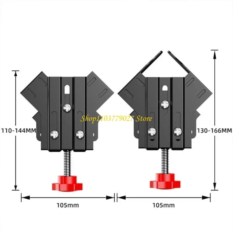 C4DF 1Pc Multipurpose 90 Degree Corner Clamp Sturdy Carbon Steel for Secure Fixing in Woodworking and Metal Fabrication