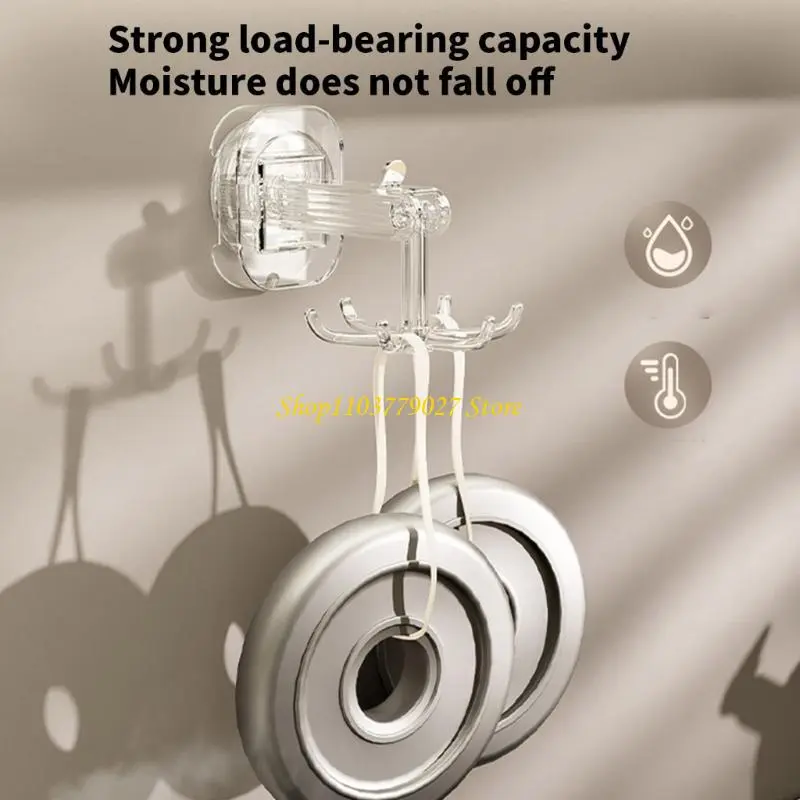 C4DF 2 Pieces Suction Hooks for Home and Workshop Solution 6 Claws Hangers