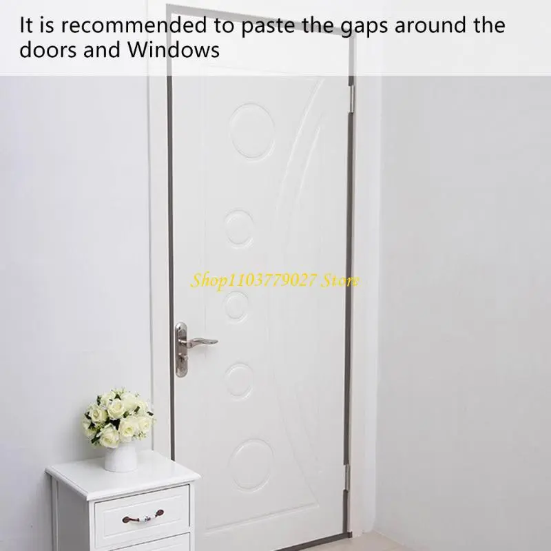 C4DF 10M Adhesive Silicone Weather Stripping Sealing Strips Soundproof Dustproof Door Bottom Sealing Strips for Door & Window