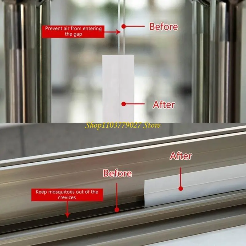 C4DF 10M Adhesive Silicone Weather Stripping Sealing Strips Soundproof Dustproof Door Bottom Sealing Strips for Door & Window