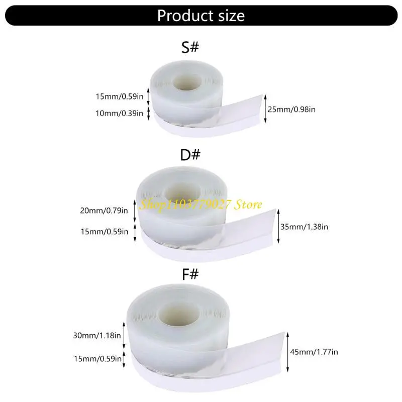 C4DF 10M Adhesive Silicone Weather Stripping Sealing Strips Soundproof Dustproof Door Bottom Sealing Strips for Door & Window