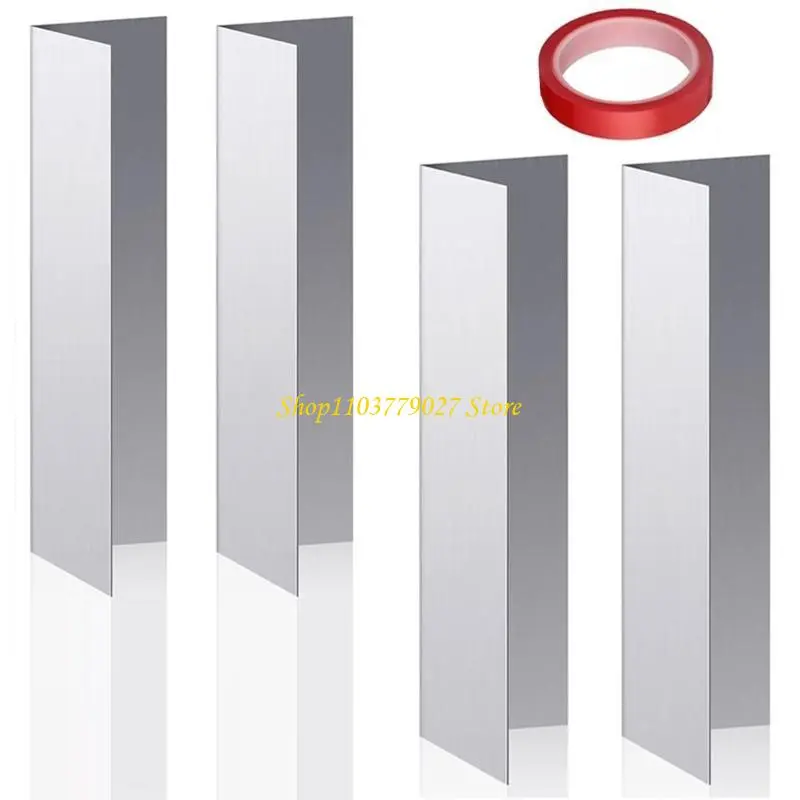 C4DF Pack of 4 Garage Door Seal Guards Weatherproofing Strips for Indoor Outdoor Use