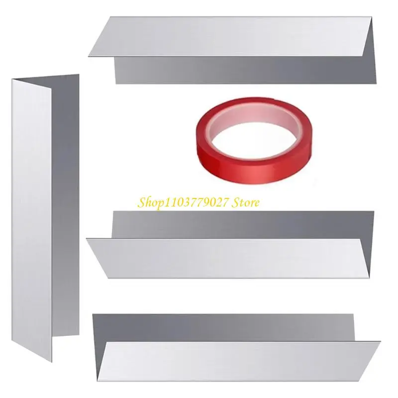 C4DF Pack of 4 Garage Door Seal Guards Weatherproofing Strips for Indoor Outdoor Use