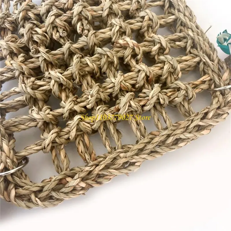 C4DF Bird Activity Hammock Perch Bed Chewing Toy Hanging Swing for Parrots Enrichment