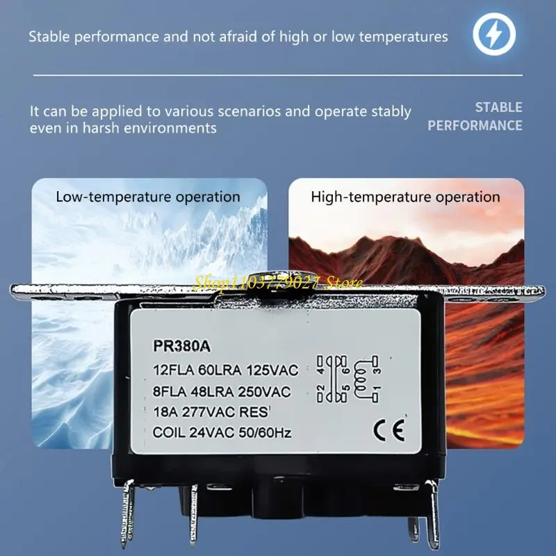 C4DF Industrial PR380 Relays Seal Coils Mechanism Contacts High Conductivity Copper Terminals Flame Retardant Materials