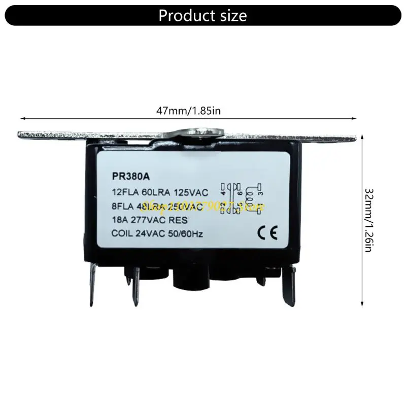 C4DF Industrial PR380 Relays Seal Coils Mechanism Contacts High Conductivity Copper Terminals Flame Retardant Materials