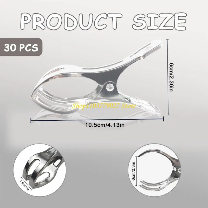 C4DF 30Pieces Sturdy Stainlesses Steel Pool Cover Clamps for Windproof Protective