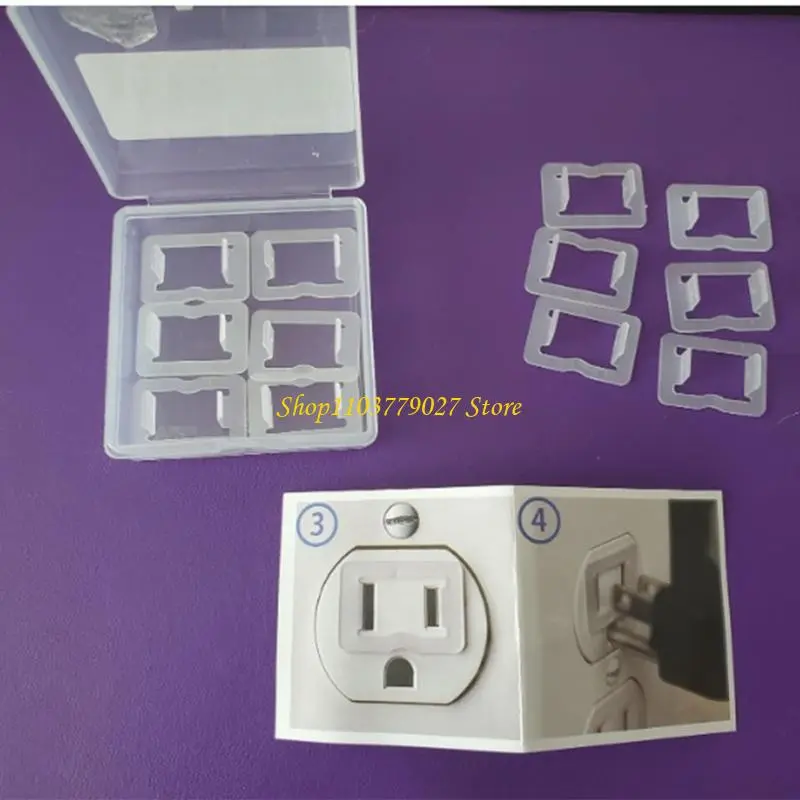C4DF 50Pcs Socket Stabilizers Inserts Secure Loose Outlets Plastic Easy to Use