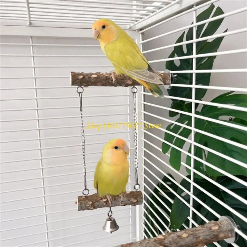 C4DF 4pcs Parrots Perch Set Climbing Branches Chewing Sticks Pet Bird Chewing Toy