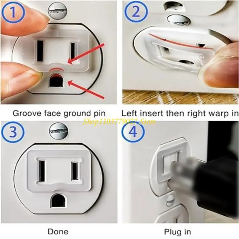 C4DF 50Pcs Socket Stabilizers Inserts Secure Loose Outlets Plastic Easy to Use