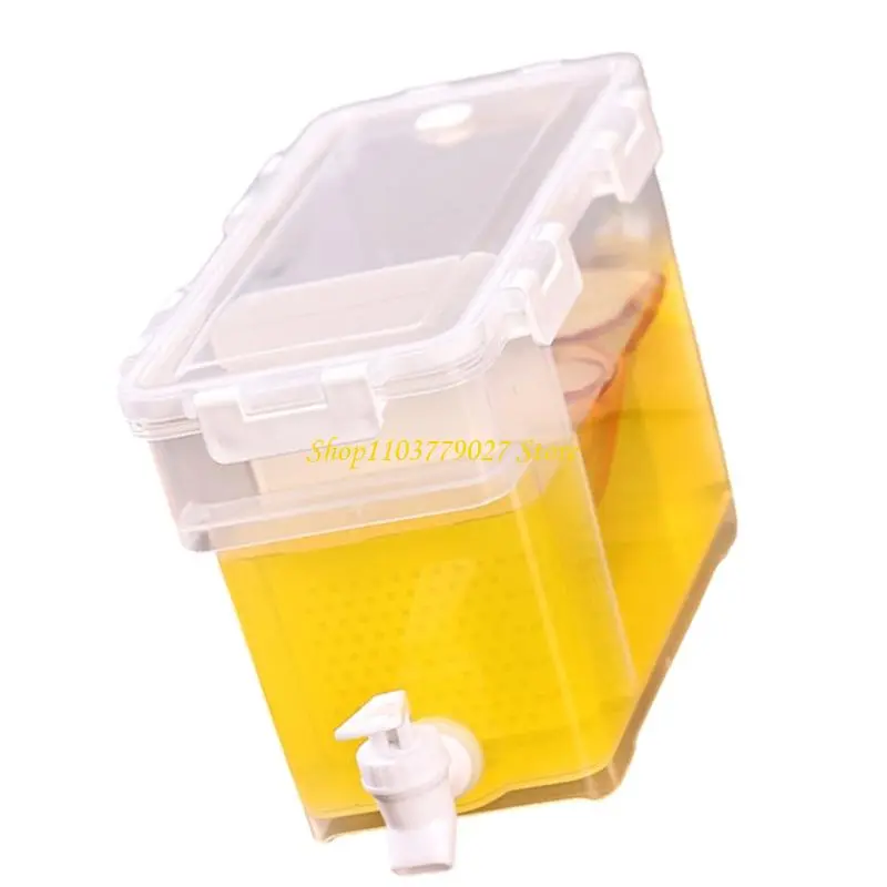 C4DF Plastic Leak Proof Iced Beverage Dispenser With Tap Drink Container for Fridge