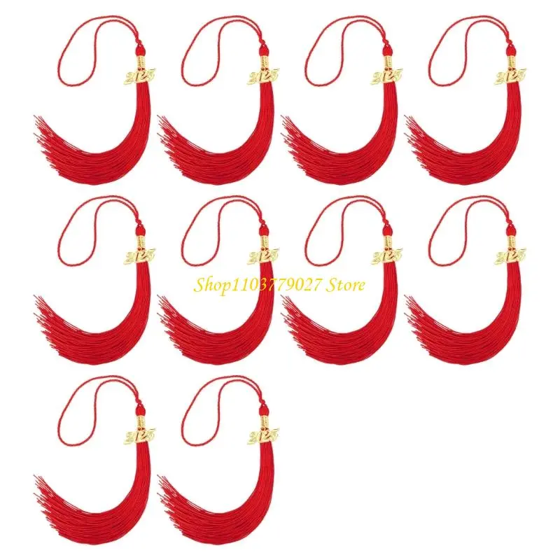 C4DF 10Pcs Class of 2025 Graduation Hat Tassels Graduation Hat Tassels For Graduates