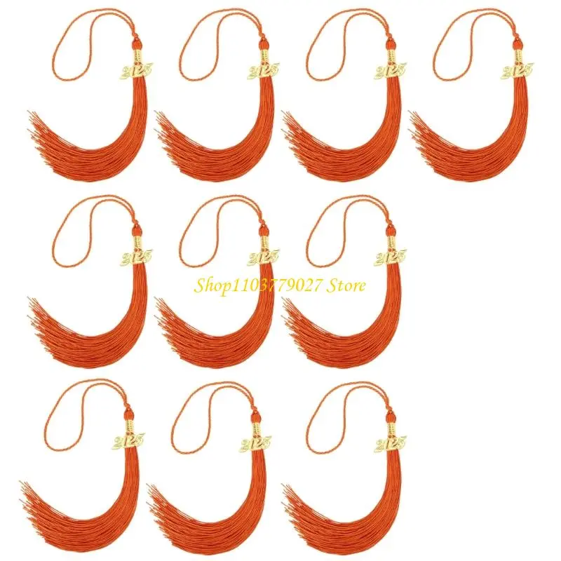 C4DF 10Pcs Class of 2025 Graduation Hat Tassels Graduation Hat Tassels For Graduates
