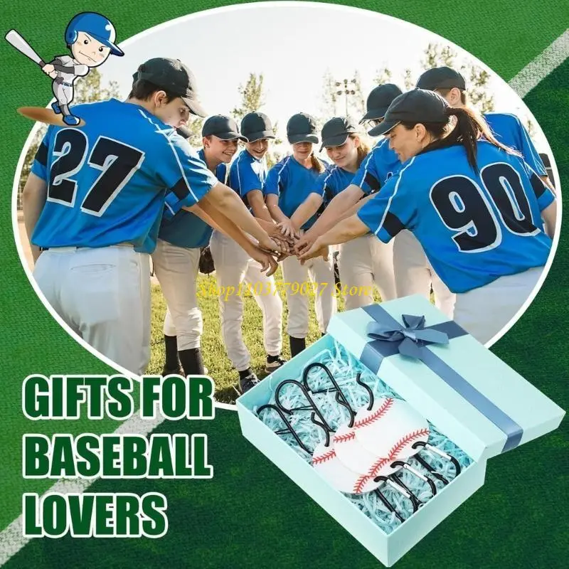 C4DF 6PCS Baseball Bag Hook for Fence Acrylic Board Dugout Organizers for Bat Bag