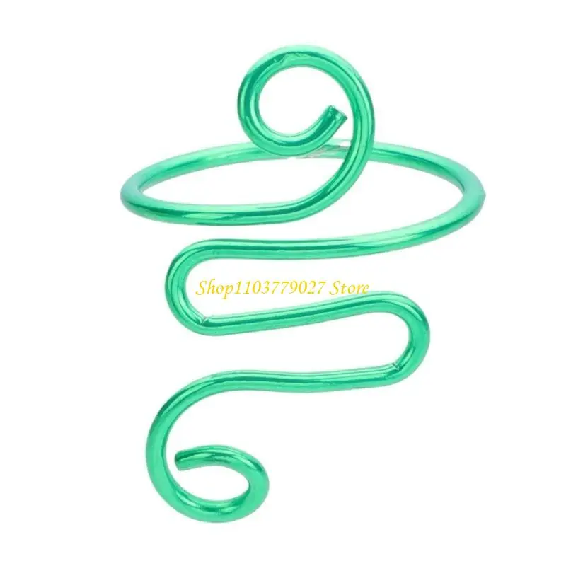 C4DF 20 Pcs Snake Crochet Rings Tension Guide Yarn Rings Knitting Accessories for Left-Handed and Right-Handed