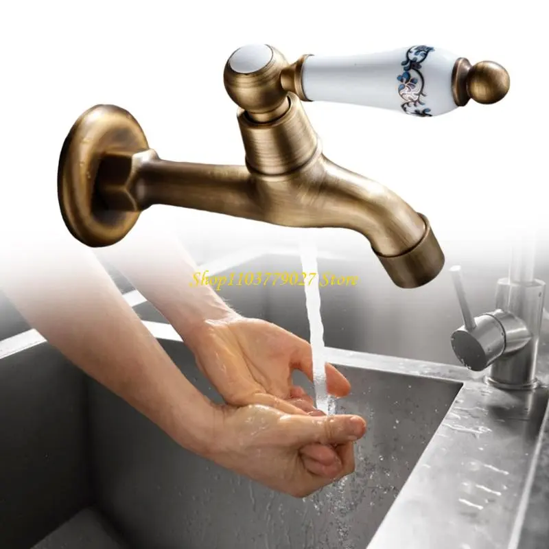C4DF Wash Basin Sink Faucet Single Cold Water Mop Faucet Outdoor Garden Water Tap
