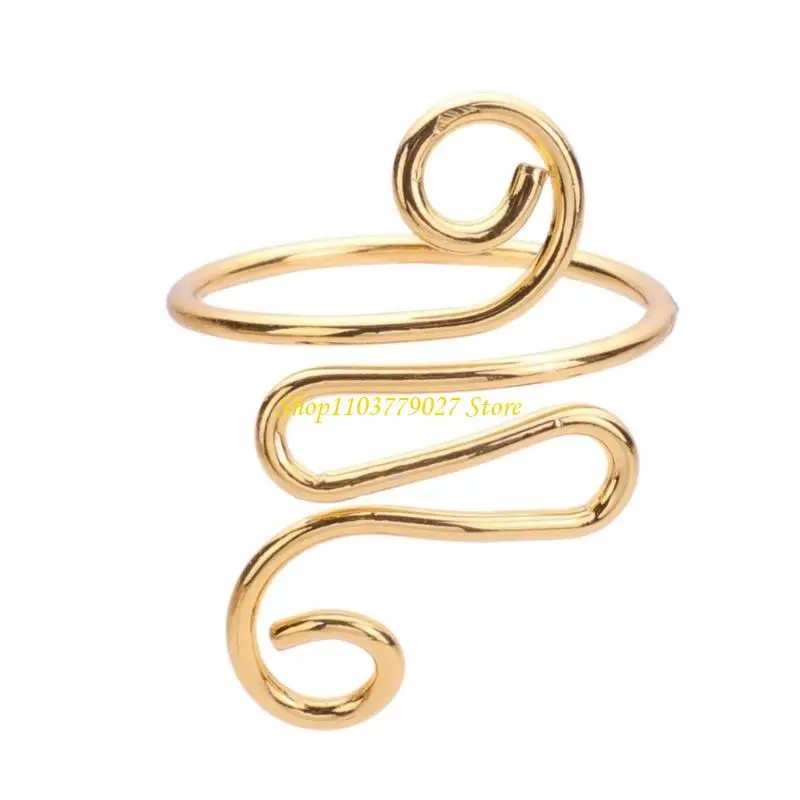 C4DF 20 Pcs Snake Crochet Rings Tension Guide Yarn Rings Knitting Accessories for Left-Handed and Right-Handed