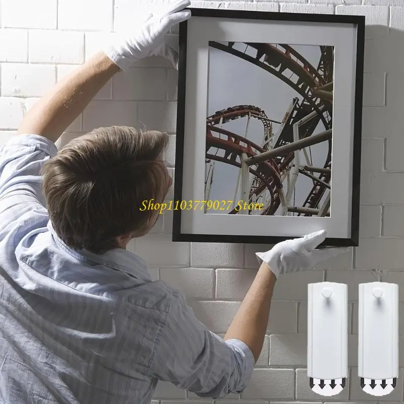 C4DF Surfaces Adhesive Hooks Strong Holders Wall Mounts for Photos Paintings Decors