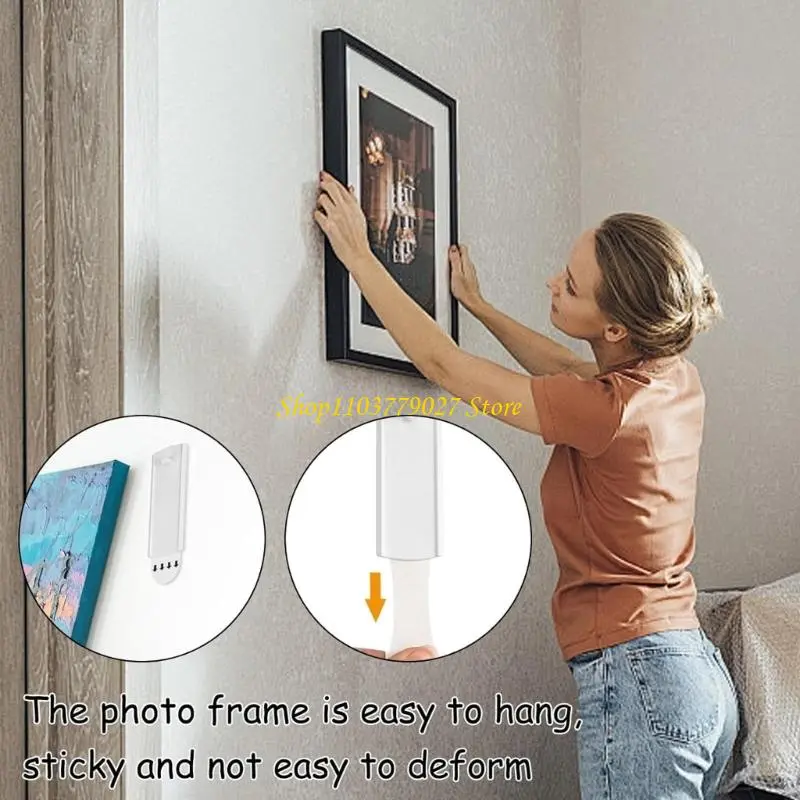 C4DF Surfaces Adhesive Hooks Strong Holders Wall Mounts for Photos Paintings Decors