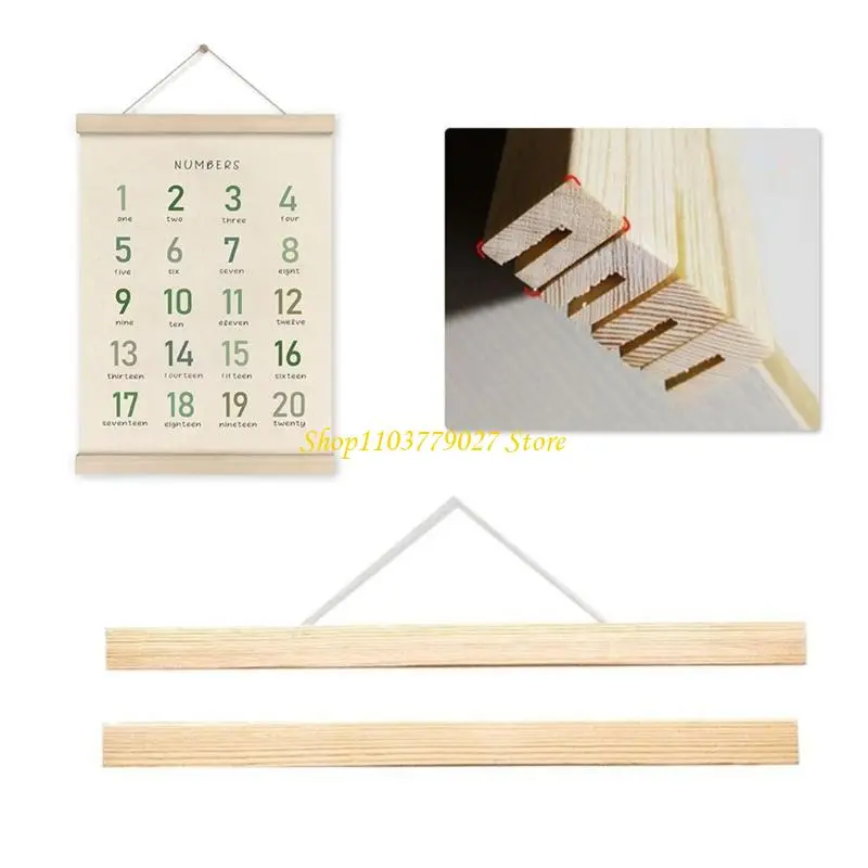 C4DF 2Pieces Toddler Learning Alphabets and Number Posters with Hanger Frame for Classroom and Playroom Nursery Decors