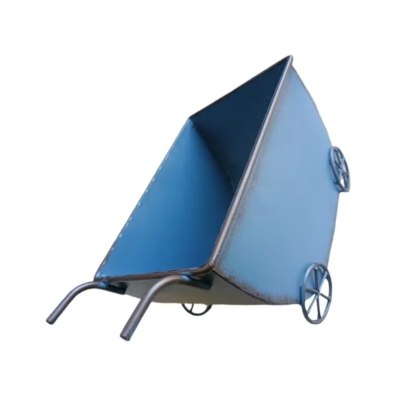 C4DF Iron Wheelbarrow Planter Iron Wagon Planter Box for Farm House Garden Patio Rustproof Outdoor Patio Decoration