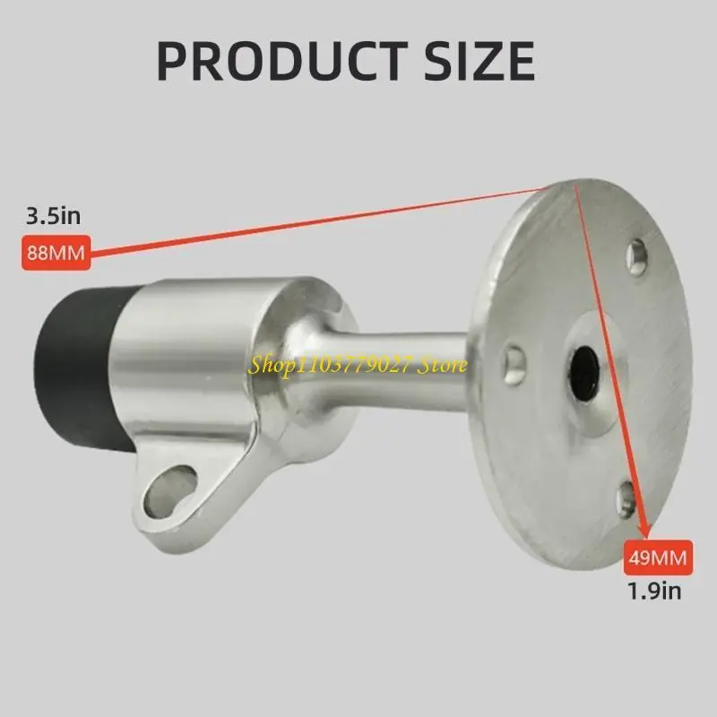 C4DF Zincs Alloys Door Stoppers with Hook Wall Mounted Door Stoppers for Home Office