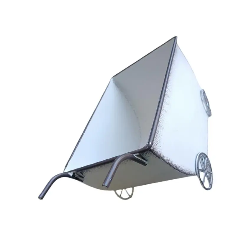 C4DF Iron Wheelbarrow Planter Iron Wagon Planter Box for Farm House Garden Patio Rustproof Outdoor Patio Decoration