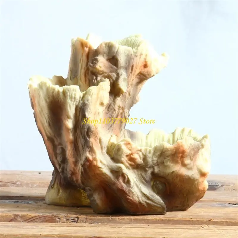 C4DF Imitation Tree Root Flower Pots Plant Container Resin Texture Plant Holder
