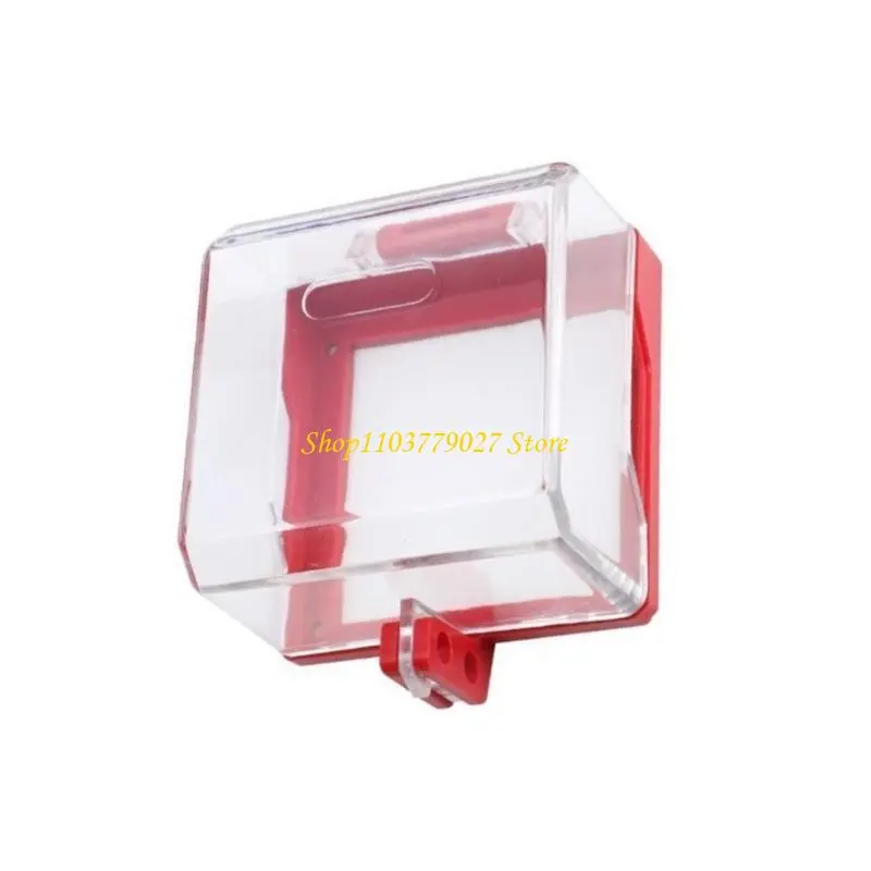 C4DF Lockable Socket Safety Cover Clear Plastic Wall Switches Cover Emergency Button Wall Switches Socket Lockout Cover