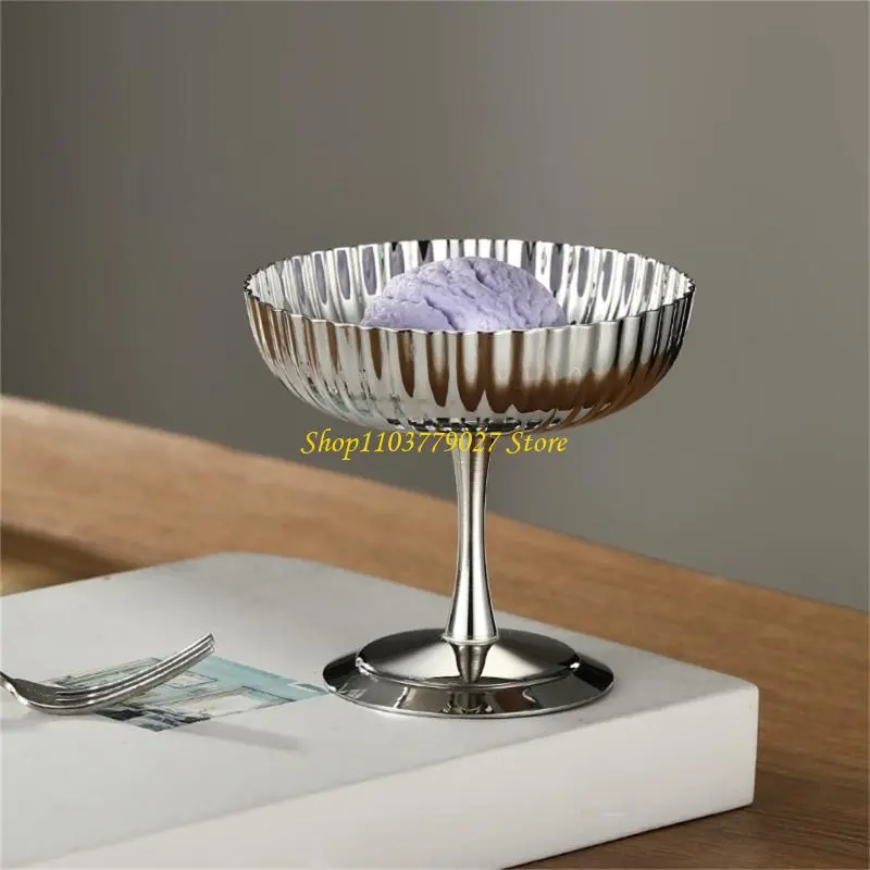 C4DF Commercial Grade 304 Stainless Steel Dessert Bowl Metal Serving Cup for Catering